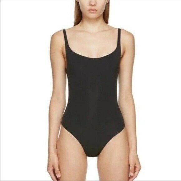 SKIMS Other - New SKIMS Fits Everybody Square Neck Thong Bodysuit Black Size Medium